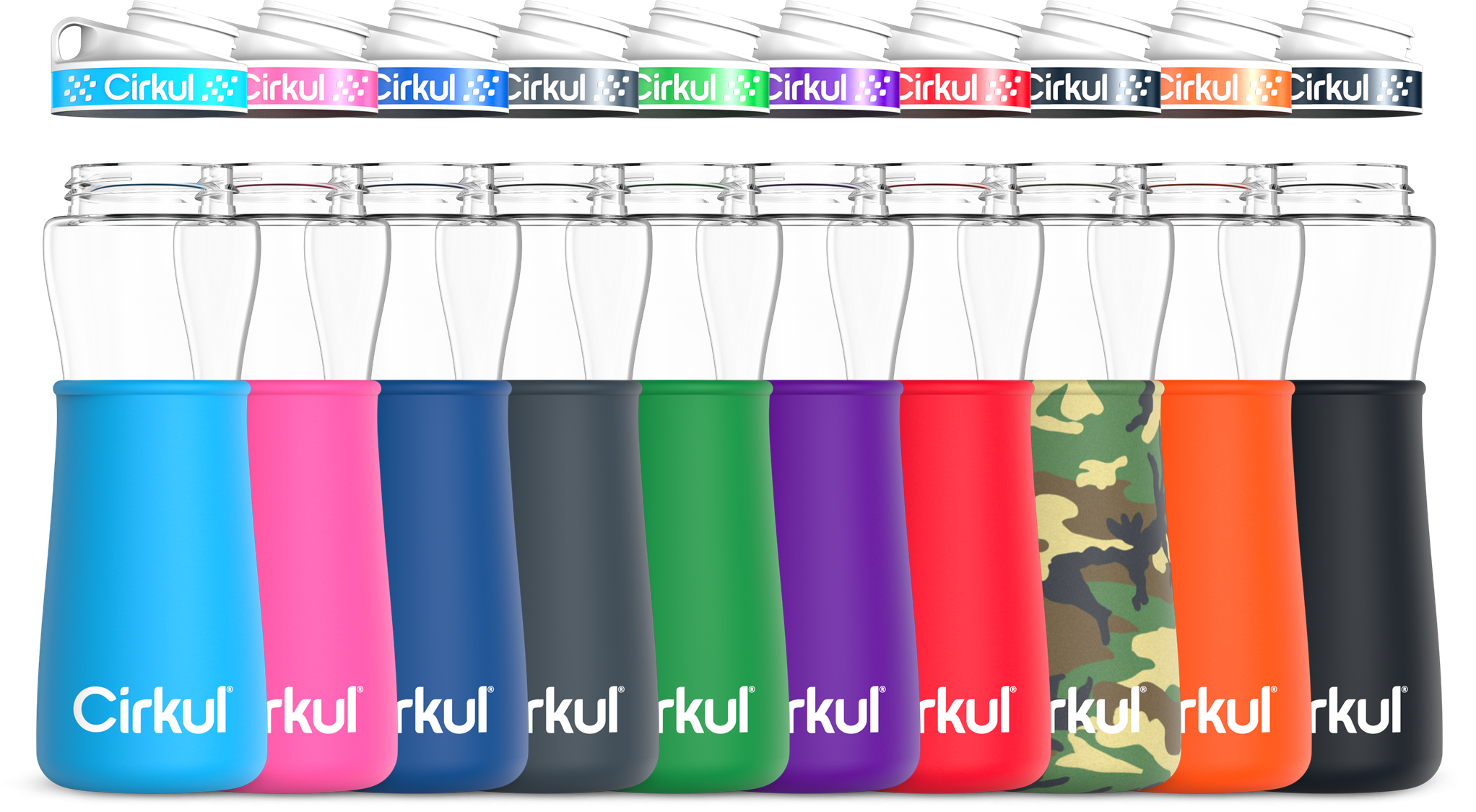 22oz. Plastic Bottle & Comfort Grip Lid + 22oz. Chill Sleeve