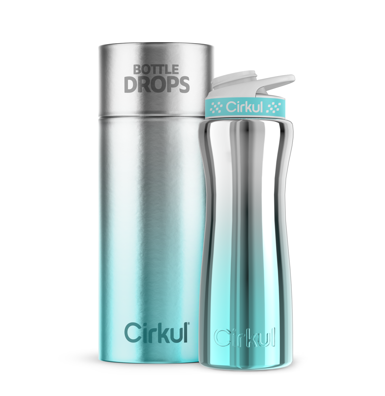 Limited Edition: 22oz. Cyan DuoChrome Stainless Steel Bottle & Lid