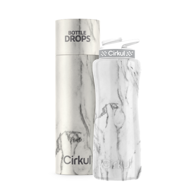 Limited Edition: 32oz. White Marble Stainless Steel Bottle & Lid